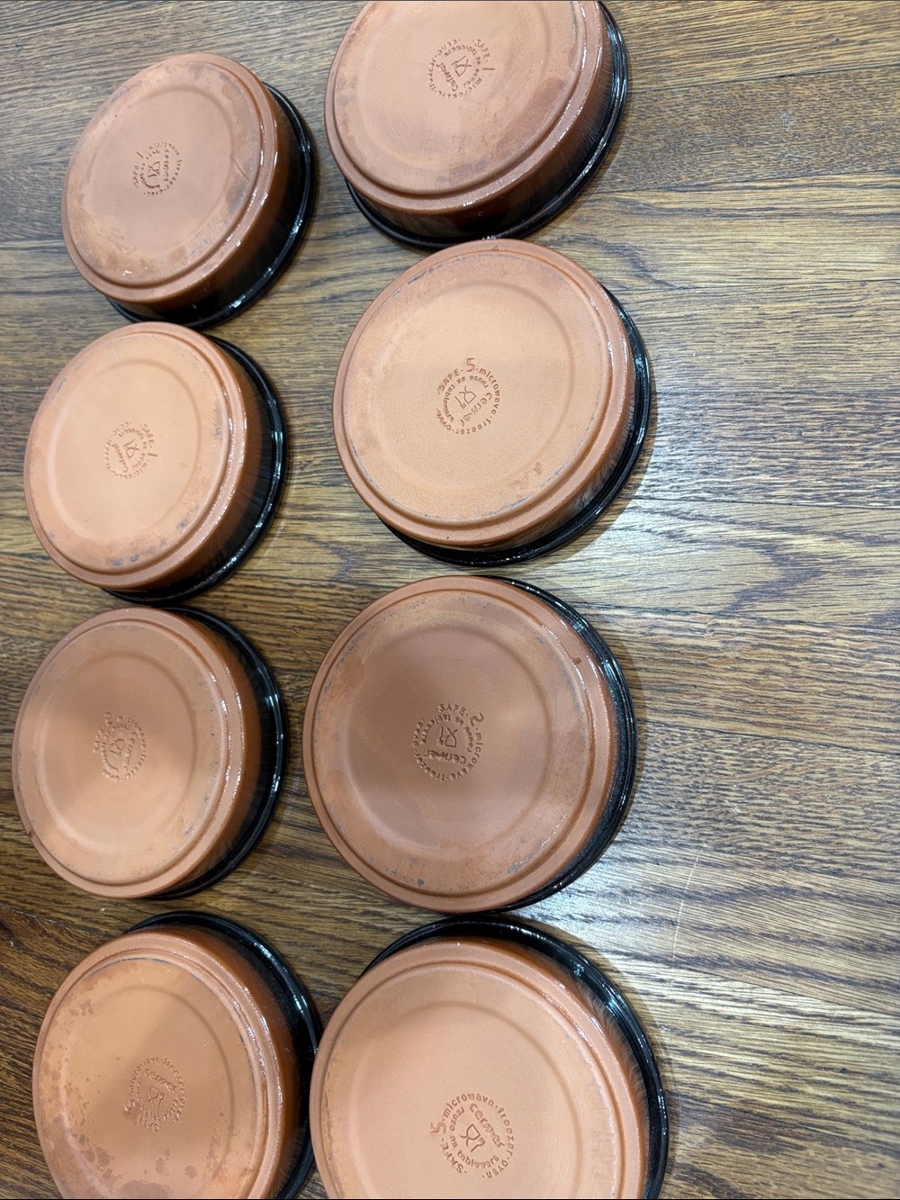 Terracotta-Style Black & Brown Stackable Ramekins - Set of 8 - Picture 14 of 14